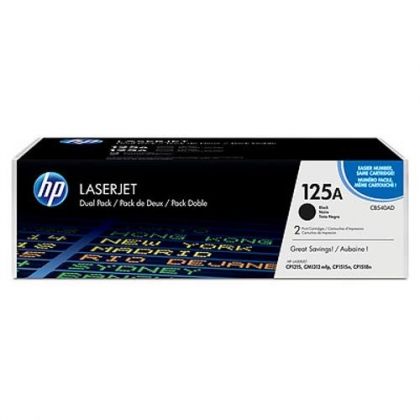 HP Toner cartridge original CB540AD (125A)  CLJ CP1215/1217/ 1515/1518/CM1312 black twinpack CB540AD (125A)  CLJ CP1215/1217/ 1515/1518/CM1312 black twinpack