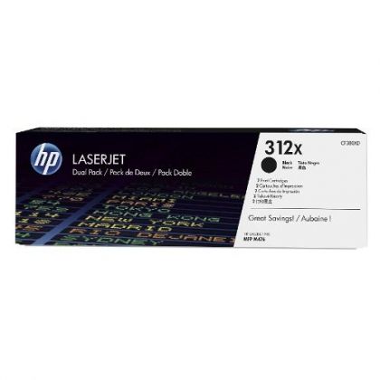 HP Toner cartridge original CF380XD (312XD)  LJ Pro M476 black high capacity Twinpack CF380XD (312XD)  LJ Pro M476 black high capacity Twinpack