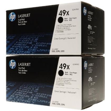 HP Toner cartridge original Q5949XD (49XD)  LaserJet 1320/3390aio/3392aio dual pack black high capacity Q5949XD (49XD)  LaserJet 1320/3390aio/3392aio dual pack black high capacity