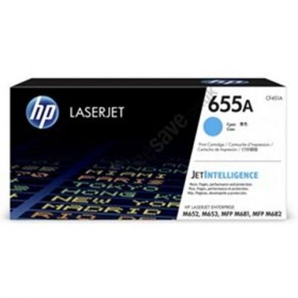 HP Toner cartridge original CF451A (655A)  LJ Enterprise M652/M653/ M681/M682 cyan CF451A (655A)  LJ Enterprise M652/M653/ M681/M682 cyan