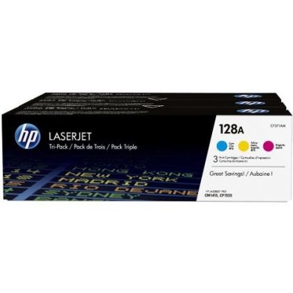 HP Toner cartridge original CF371AM (128A)  LJ CM1415/1415NF/CP1525 Rainbow Pack (C/M/Y) (CE321A/CE322A/CE323A) CF371AM (128A)  LJ CM1415/1415NF/CP1525 Rainbow Pack (C/M/Y) (CE321A/CE322A/CE323A)