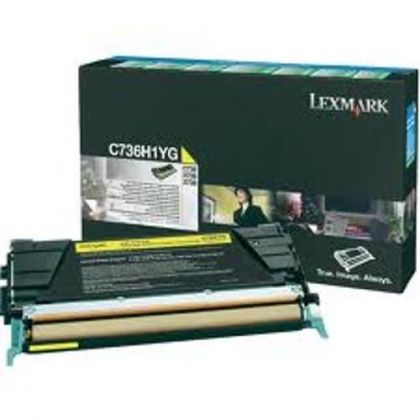 LEXMARK Toner cartridge original C736H1YG  C73x yellow high capacity C736H1YG  C73x yellow high capacity
