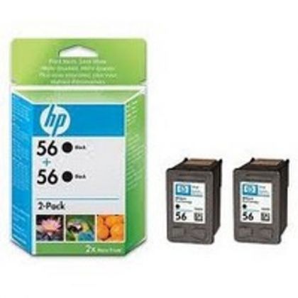 HP Ink original Ink Cart. C9502AE No.56  DJ450/PS7000/5550/5652/ PSC2100/2200 series black (19ml) (2erPack) Ink Cart. C9502AE No.56  DJ450/PS7000/5550/5652/ PSC2100/2200 series black (19ml) (2erPack)