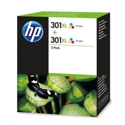 HP Ink original Ink Cart. D8J46AE No.301XL  Deskjet 1000/1010/1050/ 1510/1512/1513/2050/2050/2054/ 2510/2514/2540/2542/2620/3000/ 3050/3052/3054/3055/3057/3059/ 4500/5530 twinpack (2xcolor) Ink Cart. D8J46AE No.301XL  Deskjet 1000/1010/1050/ 1510/1512/151