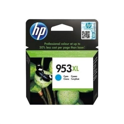 HP Ink original Ink Cart. F6U16AE No. 953XL  Officejet Pro 8210/8218/ 8710/8715/8720/8725/8730/8740 cyan high capacity Ink Cart. F6U16AE No. 953XL  Officejet Pro 8210/8218/ 8710/8715/8720/8725/8730/8740 cyan high capacity