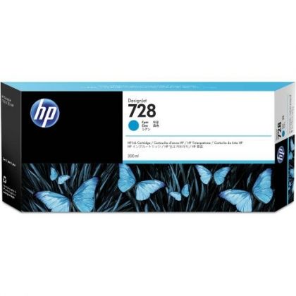 HP Ink original Ink Cart. F9K17A No. 728  Designjet T730/T830 cyan (300 ml) Ink Cart. F9K17A No. 728  Designjet T730/T830 cyan (300 ml)