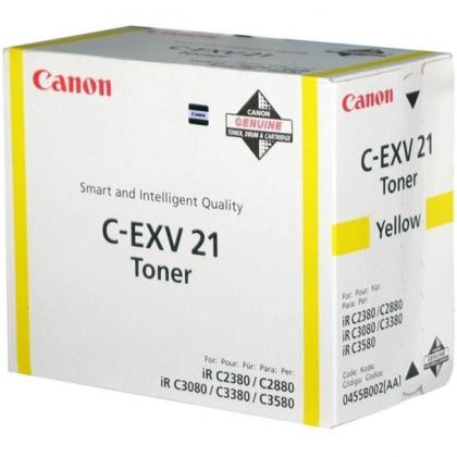 CANON Toner cartridge original C-EXV21  IR C2380i/C2880/C3080/C3080i/ C3380/C3580 yellow (1 x 260g) (0455B002) C-EXV21  IR C2380i/C2880/C3080/C3080i/ C3380/C3580 yellow (1 x 260g) (0455B002)