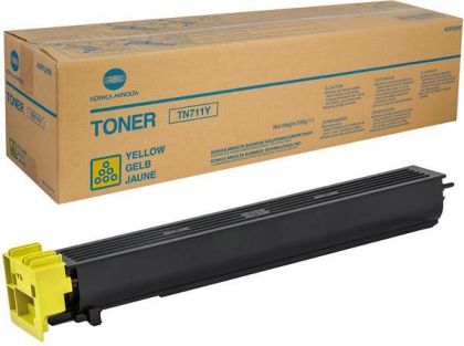 KONICA MINOLTA Toner cartridge original Toner TN-711Y  C654/C750/ C754/C754e/ PRO C654/ C654e/C754/C754e yellow (A3VU250) Toner TN-711Y  C654/C750/ C754/C754e/ PRO C654/ C654e/C754/C754e yellow (A3VU250)