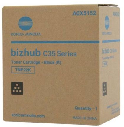 KONICA MINOLTA Toner cartridge original Toner TNP-22K  bizhub C35/C35P black (A0X5152) Toner TNP-22K  bizhub C35/C35P black (A0X5152)