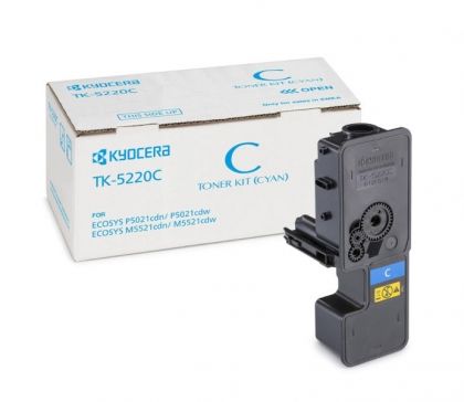 KYOCERA Toner cartridge original Toner TK-5220C cyan  ECOSYS M5521cdn/ M5521cdw/P5021cdn/P5021cdw (1T02R9CNL1) Toner TK-5220C cyan  ECOSYS M5521cdn/ M5521cdw/P5021cdn/P5021cdw (1T02R9CNL1)