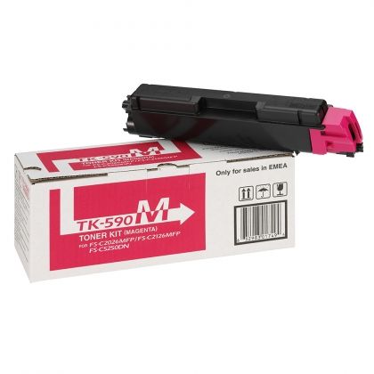 KYOCERA Toner cartridge original Toner TK-590M  FS-C2026MFP/C2126MFP/ FS-C5250DN magenta (1T02KVBNL0) Toner TK-590M  FS-C2026MFP/C2126MFP/ FS-C5250DN magenta (1T02KVBNL0)