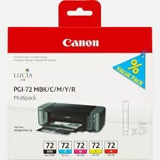 CANON Ink original Ink Cart. PGI-72 Multi Pack  Pixma Pro 10 (MBK/C/M/Y/R)(6402B009) Ink Cart. PGI-72 Multi Pack  Pixma Pro 10 (MBK/C/M/Y/R)(6402B009)