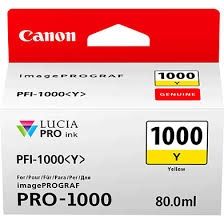 CANON Ink original Ink Cart. PFI-1000Y  imagePROGRAF Pro-1000 yellow (0549C001) Ink Cart. PFI-1000Y  imagePROGRAF Pro-1000 yellow (0549C001)