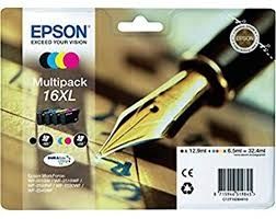 EPSON Ink original Ink Cart. Multipack DURABrite C13T16364012  WF2010/2510/2520/ 2530/2540 (Bk,c,m,y) XL Ink Cart. Multipack DURABrite C13T16364012  WF2010/2510/2520/ 2530/2540 (Bk,c,m,y) XL