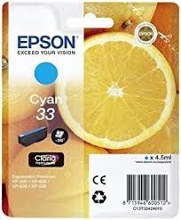 EPSON Ink original Ink Cart. C13T33424012  Expression Home XP-530/ 630/635/830 cyan Ink Cart. C13T33424012  Expression Home XP-530/ 630/635/830 cyan