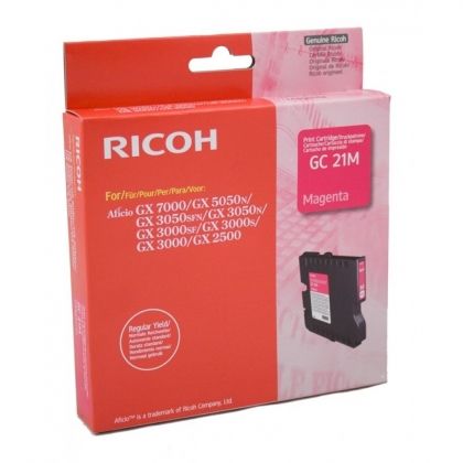 RICOH Gel ink original Gel Cart.  GX2500/ 3000/3000S/3000SF/3050SFN/ 5050N/7000 Type GC-21M magenta (405534) Gel Cart.  GX2500/ 3000/3000S/3000SF/3050SFN/ 5050N/7000 Type GC-21M magenta (405534)