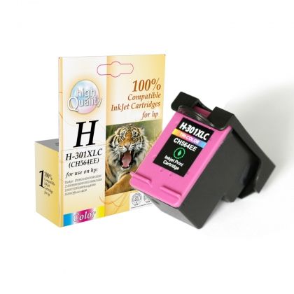 CH564EE, HP Inkjet cartridge compatible CH564EE 301C XL/CH564EE Tri-color 17ml Tri-color 17ml Deskjet 1000/1050/2000/2050/2510/2540/3050/3510/3540 ,Page yield 17ml/450  Pages Colr new
