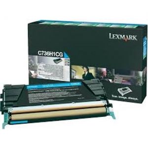 LEXMARK Toner cartridge original C736H1CG  C73x cyan high capacity C736H1CG  C73x cyan high capacity