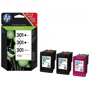 HP Ink original Ink Cart. E5Y87EE No.301  Deskjet 1000/1050/2050/ 2050S/3000/3050 Multipack (bk/c/m/y)(2xCH561EE/1xCH562EE) Ink Cart. E5Y87EE No.301  Deskjet 1000/1050/2050/ 2050S/3000/3050 Multipack (bk/c/m/y)(2xCH561EE/1xCH562EE)