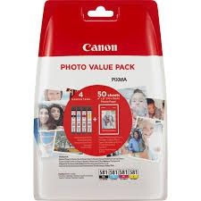 CANON Ink original Ink Cart. CLI-581 C/M/Y/PBK Valuepack blistered + 4x6 Photo Paper (50 sheets)  PIXMA TR7550/8550/TS6150/ 8150/9150 (2106C005) Ink Cart. CLI-581 C/M/Y/PBK Valuepack blistered + 4x6 Photo Paper (50 sheets)  PIXMA TR7550/8550/TS6150/ 8150/