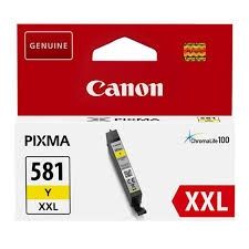 CANON Ink original Ink Cart. CLI-581Y XXL  PIXMA TR7550/8550/ TS6150/ 6151/8150/8151/8152/9150/9155 yellow extra high capacity (1997C001) Ink Cart. CLI-581Y XXL  PIXMA TR7550/8550/ TS6150/ 6151/8150/8151/8152/9150/9155 yellow extra high capacity (1997C001