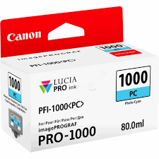 CANON Ink original Ink Cart. PFI-1000PC  imagePROGRAF Pro-1000 photo cyan (0550C001) Ink Cart. PFI-1000PC  imagePROGRAF Pro-1000 photo cyan (0550C001)