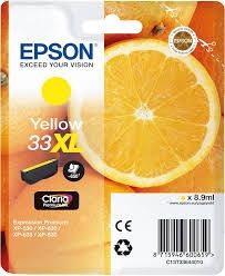 EPSON Ink original Ink Cart. C13T33644012  Expression Home XP-530/ 630/635/830 yellow XL Ink Cart. C13T33644012  Expression Home XP-530/ 630/635/830 yellow XL