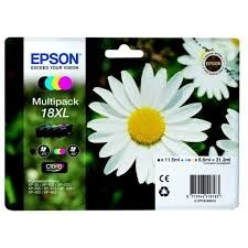 EPSON Ink original Ink Cart. Multipack Claria Home C13T18164012  Expression Home XP30/102/202/ 205/215/302/305/312/315/402/ 405/415/422/325/425/322/212/ 225 (BK,c,m,y) XL Ink Cart. Multipack Claria Home C13T18164012  Expression Home XP30/102/202/ 205/215/