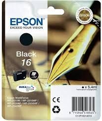 EPSON Ink original Ink Cart. DURABrite C13T16214012  WF2010/2510/2520/2530/2540 Black Ink Cart. DURABrite C13T16214012  WF2010/2510/2520/2530/2540 Black